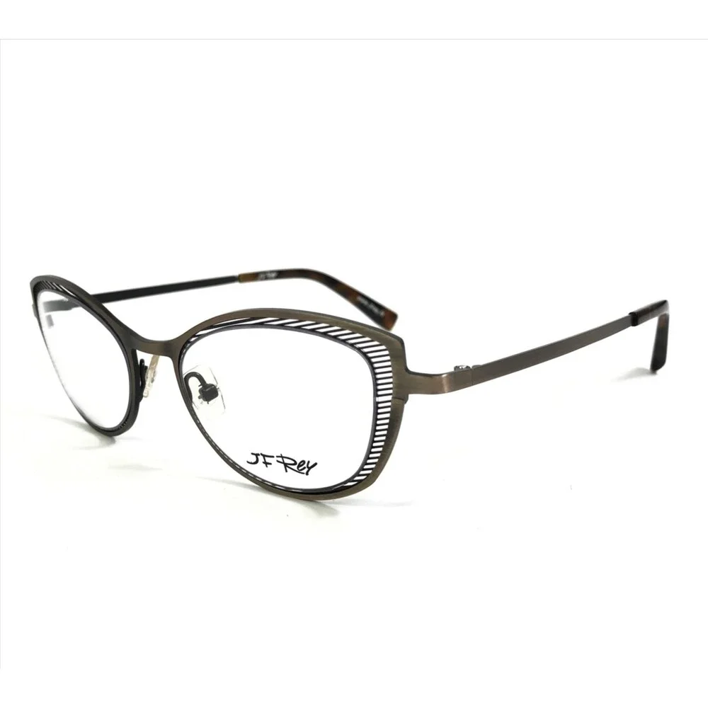 JF Rey Eyeglasses Frames JF2707 5570 Antique Gold Plum Purple Bronze 53-17-146